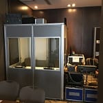 Single interpretation booth set up in Hampton by Hilton, Croydon