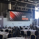 Room set up for interpretation at Xerox European Dealer Congress