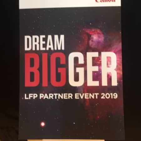 Canon Dream Bigger logo from European Congress 2019 Andaz Hotel, Vienna